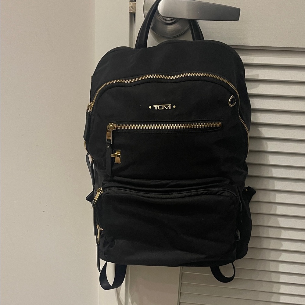 Tumi Black and Gold Men's Backpack